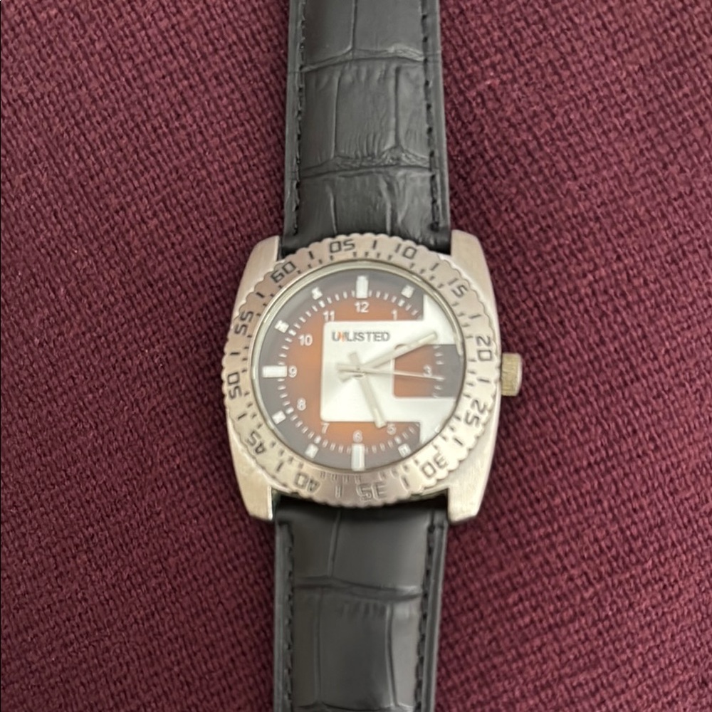 Unlisted Silver and Black Watch